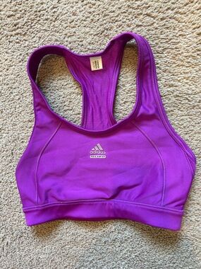 adidas Purple Racerback Techfit Sports Bra